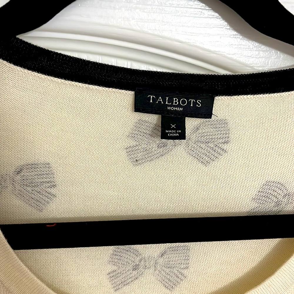 Talbots Size X (Between A 1x And Xl) Beaded Bow P… - image 2